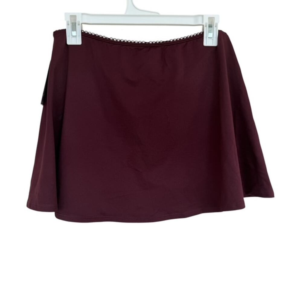 Wild Fable Burgundy Satin Feel Skort - Large - New with Tags - Picture 2 of 6